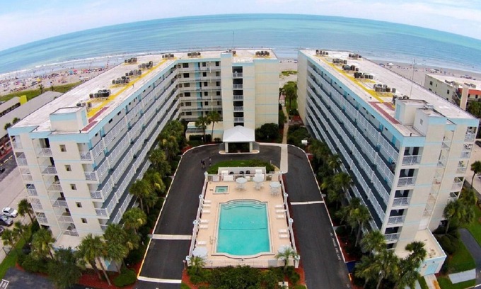 Cocoa Beach Condo | Ocean View -5th Floor-2 Balconies, Space X Launches, 180-degree views East-West