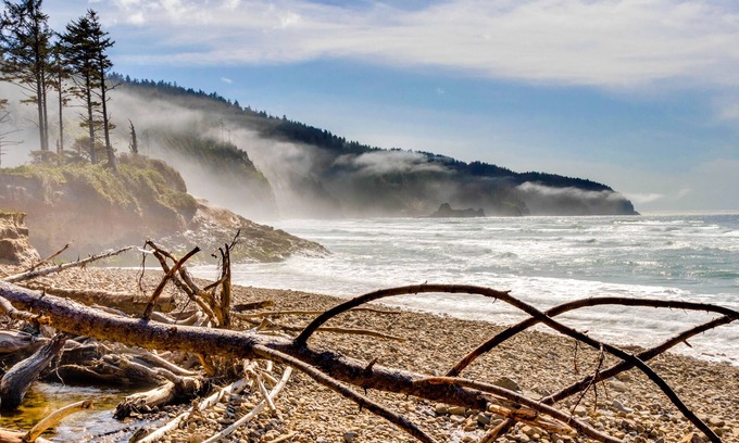 Netarts House | Ocean-view home overlooking Netarts Bay with deck & hot tub