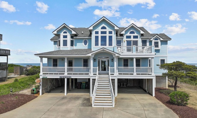 Southern Shores House | Oceanfront 5 bedroom Southern Shores home with private pool, hot tub, elevator, and keyless entry