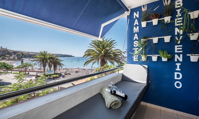 Playa San Juan Apartment | Oceanfront Beach Apartment "SPR Playa San Juan" with Terrace & Wi-Fi