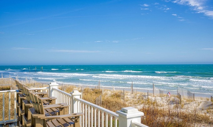 Village of Stump Sound House | Oceanfront home with a pool, tennis, beach access, all new appliances