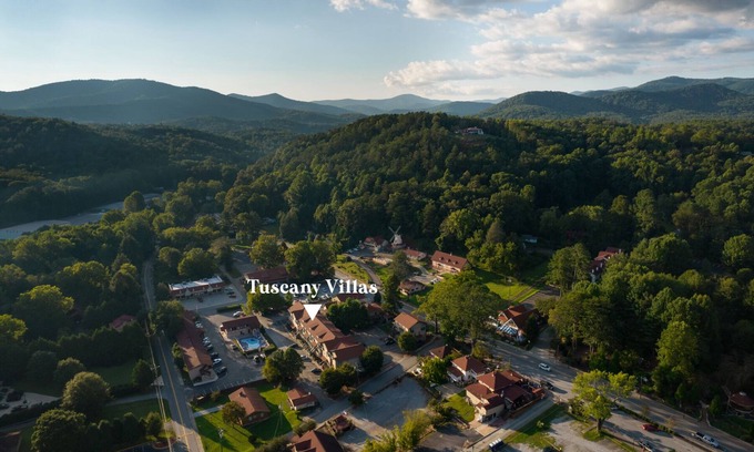 Helen House | On Mainstreet at Tuscany Villas - Cozy Townhome w/Hot Tub near Downtown Helen!