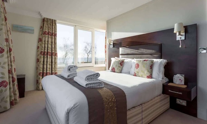 Westbourne Apartment | Ospreys - Breathtaking Sea Views from Bedroom