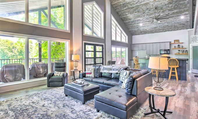 McQueeney House | Outdoor Entertainment Space: Home in McQueeney