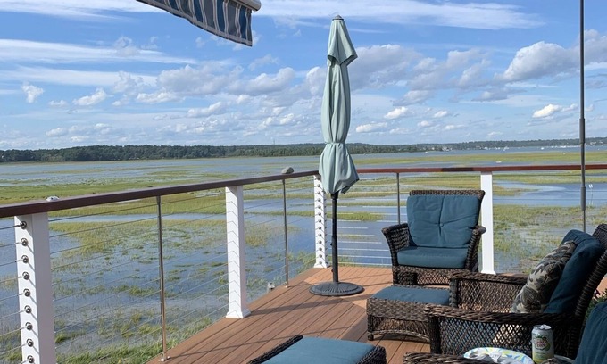 Wells Beach Cottage | Panoramic Rachel Carson Preserve views, Private right-of-way steps to Beach