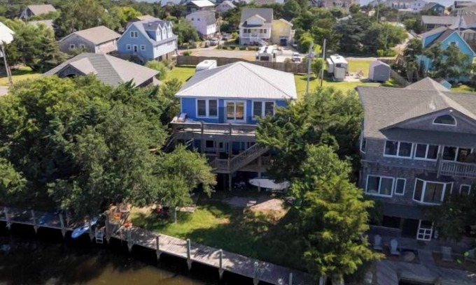 Ocracoke House | Paws and Relax: Pet Friendly, Canalfront with boat dock
