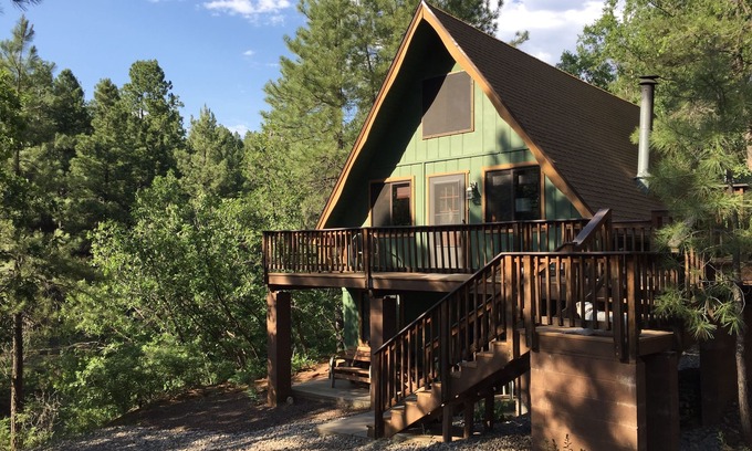 Munds Park Cabin | Peaceful Cabin on Munds Canyon with Open Forest from the Decks
