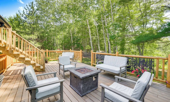 Pembine Cabin | Pembine Cabin w/Expansive Yard, Fire Pit & Grill!