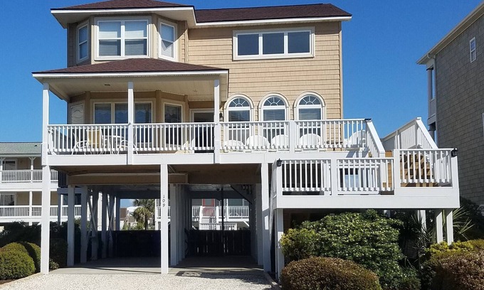 Ocean Isle Beach House | Perfect 2nd Row Family Beach House with Private Pool
