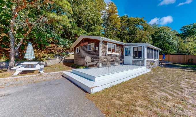 South Dennis House | Petite beach home overlooking Follins Pond w/central A/C and private gas grill