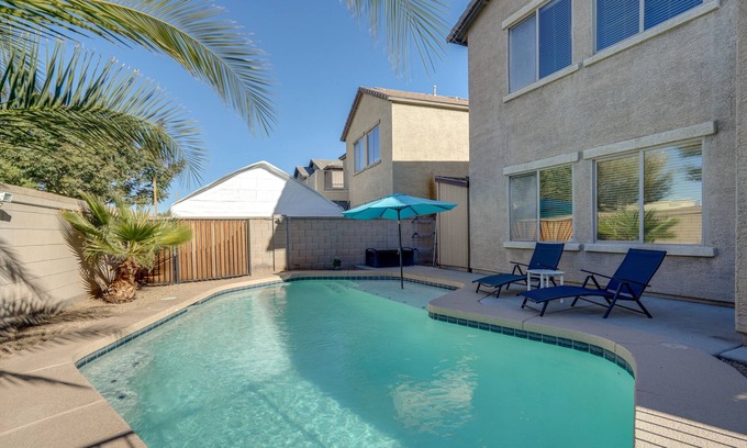 Sheely Farms House | Phoenix Home w/ Private Pool Near Amphitheatre!