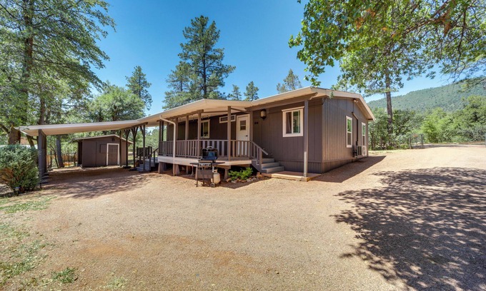 Pine House | Pine Home w/Decks & Grill < 1 Mi to Downtown!
