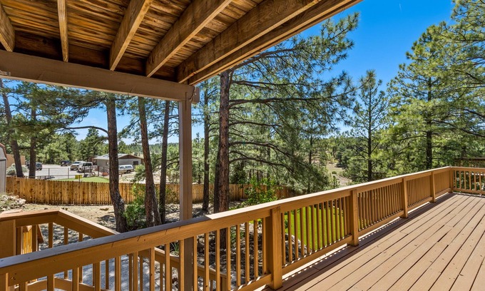 Flagstaff House | Pines & Peaks Retreat with Relaxing Hot Tub Escape