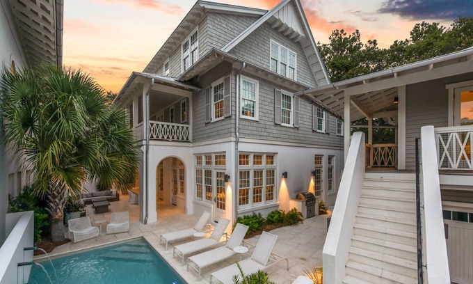Rosemary Beach House | Plan Your Fall Getaway Today! Private Pool! Carriage House! Walk to the Beach!
