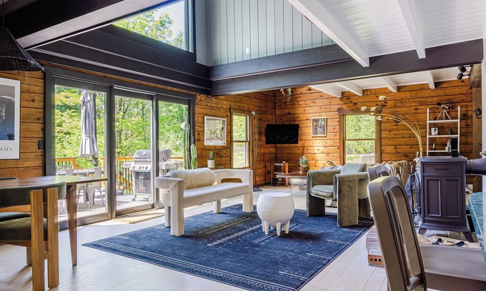 New Paltz House | Pool+Hot Tub, Firepit | Near Hikes, Shops, Dining | Cragswood Lodge by AvantStay