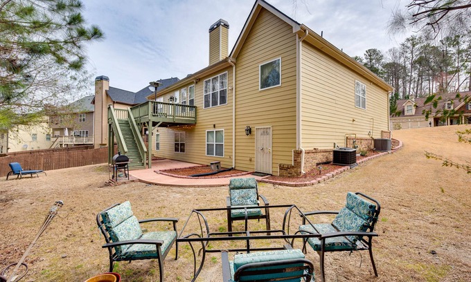 Gwinnett County Apartment | Pool Table & Patio: Cozy Lawrenceville Apt