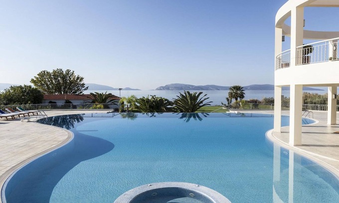 Pigadia Villa | Private beach, top end villa with XXL pool