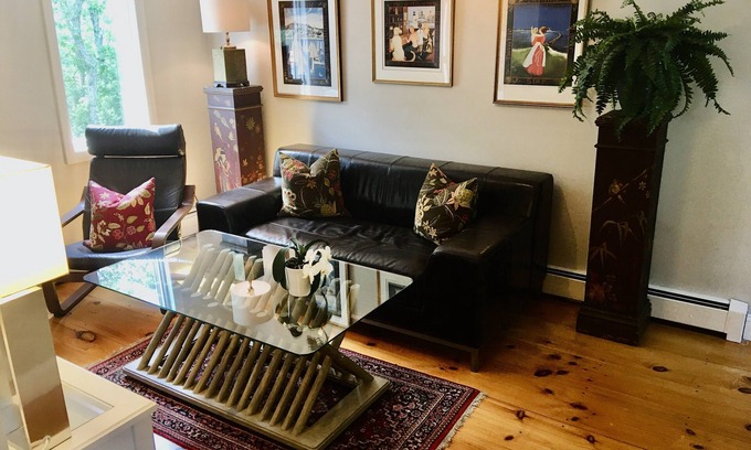 Marstons Mills House | Private entrance suite upstairs: bedroom, TV room, office, bathroom, large deck.