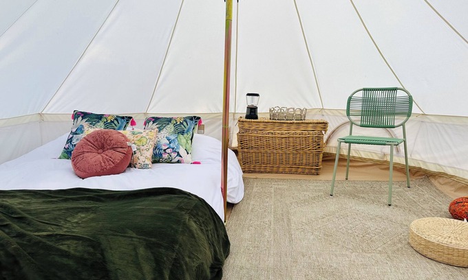 Interlochen RV Rental | Private Glamping - Romantic Stargazing Tent- Peaceful Getaway near Lake