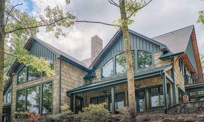 Mill Spring House | Private Gorgeous Modern Mountain Home with Mt Views & Pond on 190 Acres