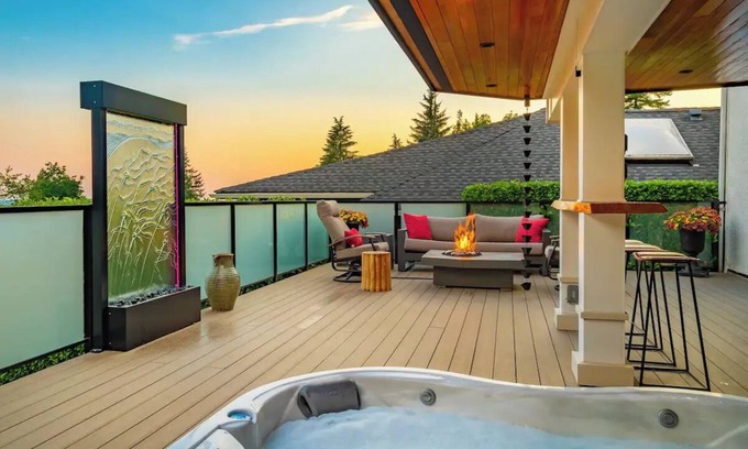 Upper Lonsdale Apartment | Private hot tub, stunning deck, gorgeous view!n