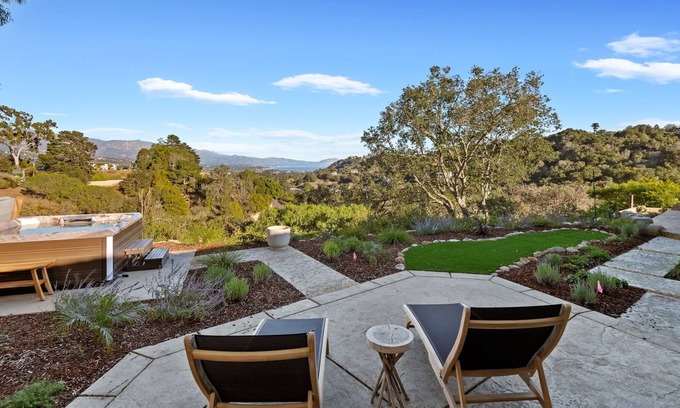 Las Positas House | Private lot, with city and ocean views, & hot tub