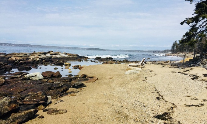 Pemaquid Point House | Private Oceanfront Cottage, Private Sand Beach -Lighthouse one mile away