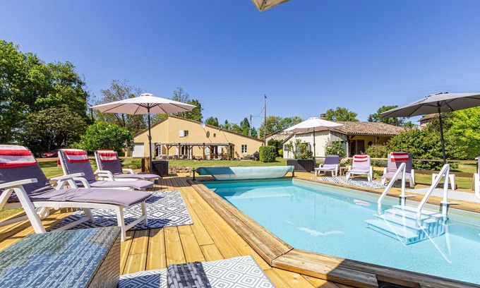 Levignac-de-Guyenne House | Private pool, garden, games room, all on ground floor. Near historic town, shops
