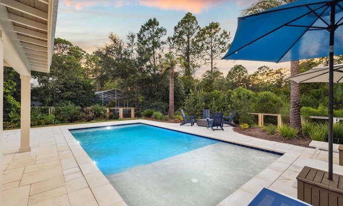 Sugarwood Beach House | Private Pool! 3 Adult Bikes! No Stairs! Low-Speed Vehicle! EV Charger! Short Bike Ride to Seaside!