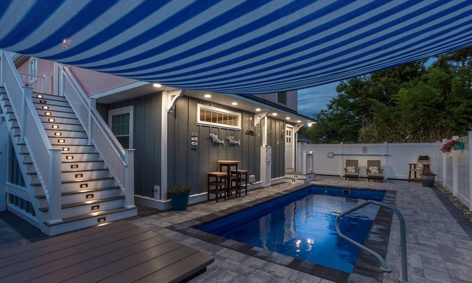 Rehoboth by the Sea House | Private Pool OCEAN BLOCK 7BR Downtown Dewey Beach w/Parking and Game Room