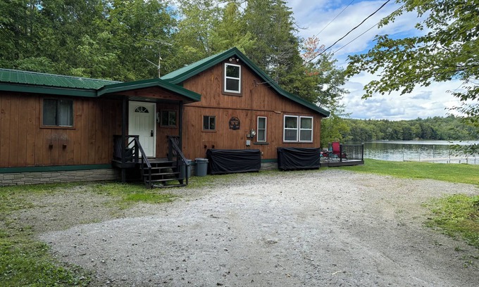 Farmington Falls Cottage | Private & secluded waterfront cabin on 5 acres 3 bedroom 1 bath amazing views