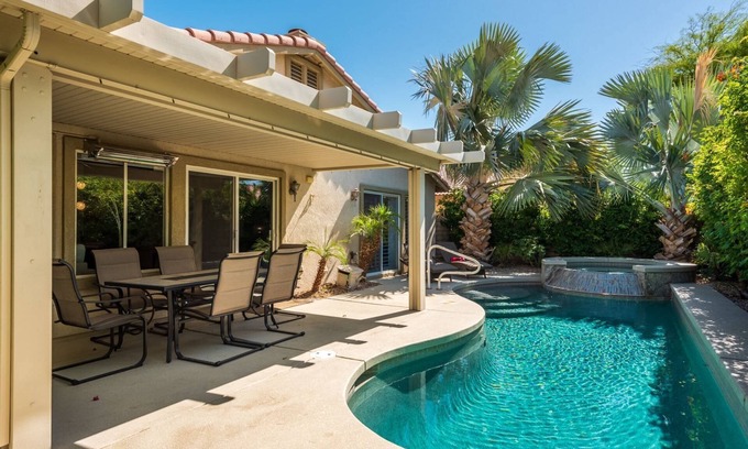 Indio House | PROMOS Indian Palms Luxe Home: Spa, Pool, Views! Coachella Music & Golf #050624