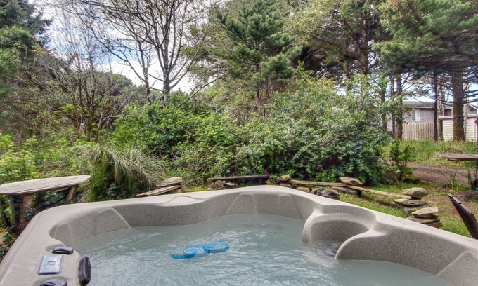 Tillicum Beach House | Quiet, dog-friendly home with private hot tub, backyard, & path to beach