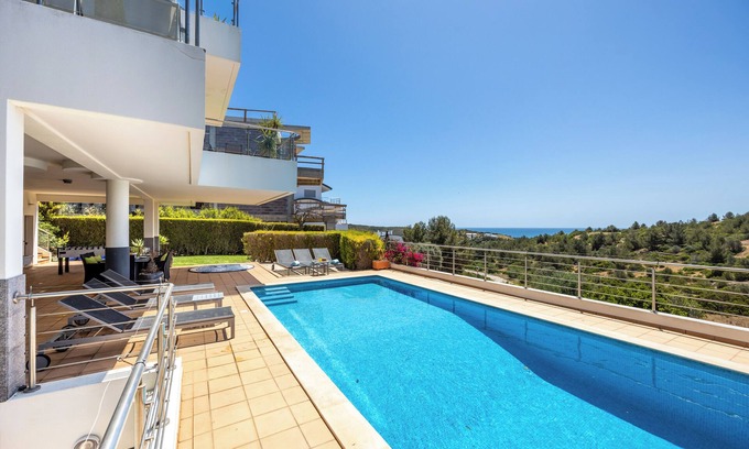 Vila do Bispo Villa | Quinta da Fortaleza #87 - Luxury see view villa with large pool, hot tub & sauna