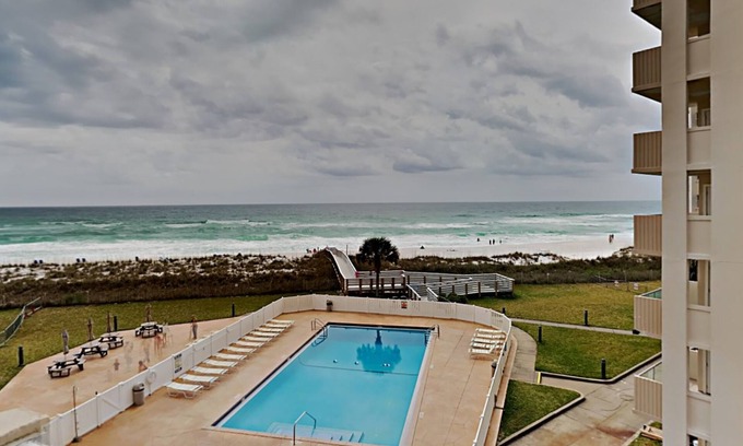 Pensacola Beach Condo | Regency Towers #408 East | Gulf Views, Pool!
