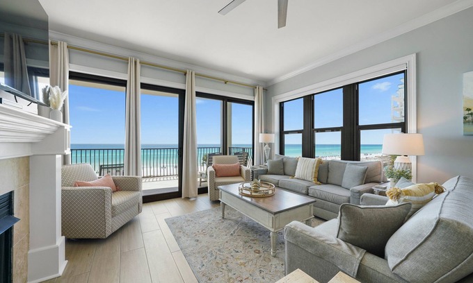 Crystal Beach Condo | Relax in the sun Beachfront at Villa Coyaba 209 Unit w/2 FREE sets of Beach Service!