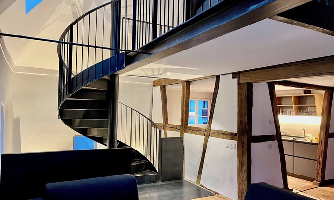 Nothweiler House | Renovated half-timbered house, Nothweiler house, old barn, traditional and modern