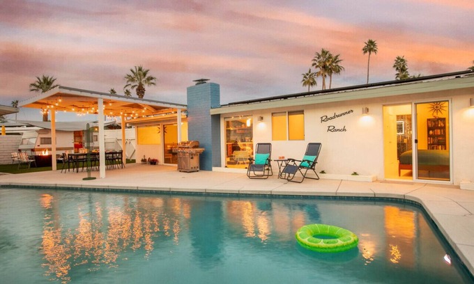 Magnesia Falls Cove House | Renovated Mid-Century Home w/Pool & Vintage Camper