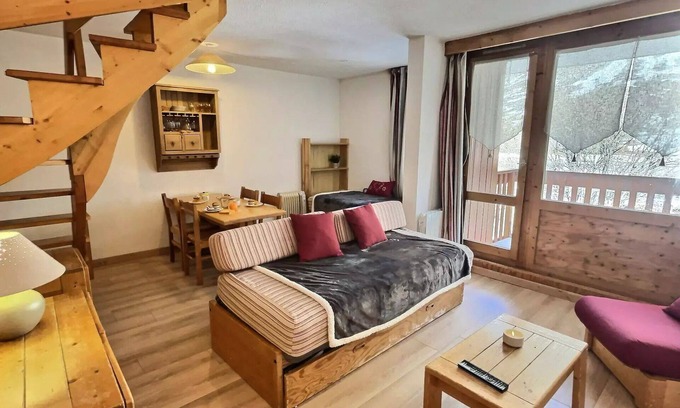 Val-d'Isere Apartment | Residence Hameaux De Val - Your large mezzanine studio with covered garage 5 minutes from the slopes