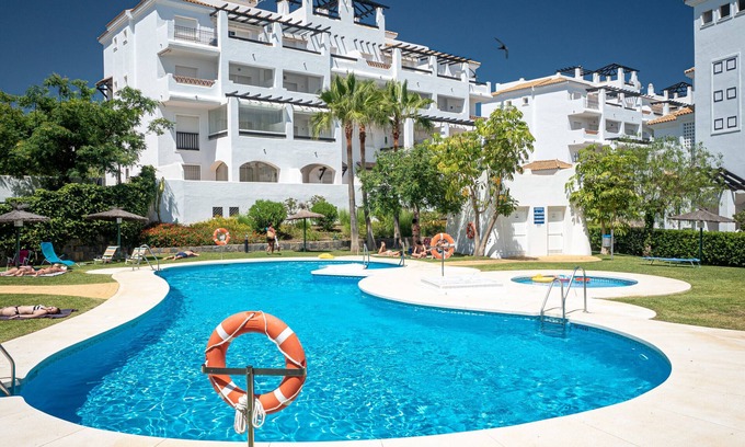 San Luis de Sabinillas Apartment | Residencial Duquesa 2101 Pool View