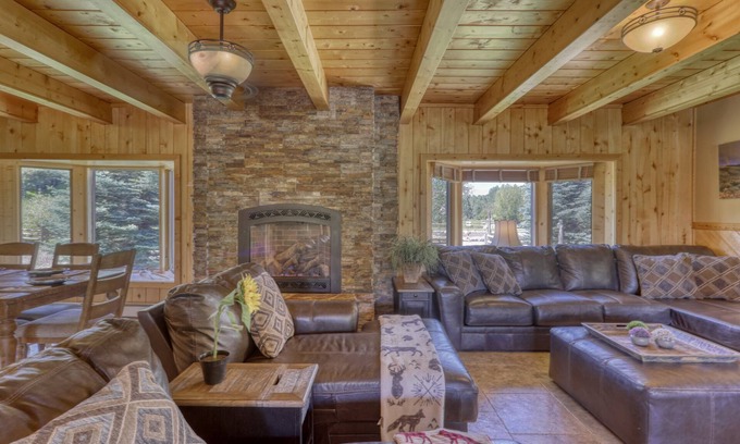 Pagosa Springs House | Riverfront Escape w/Hot Tub, Pond, Fire Pit, Stables, Deck, and River Access Near Downtown Pagosa!