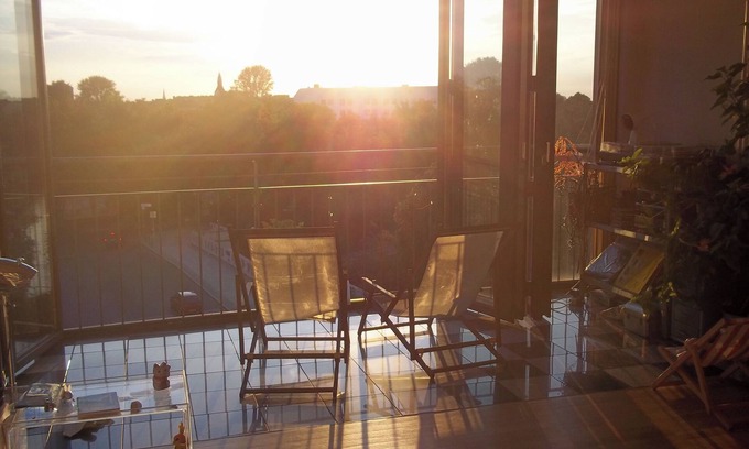 Neukoelln Apartment | Riverside view 1-bedroom apartment in tranquil green Berlin with WiFi