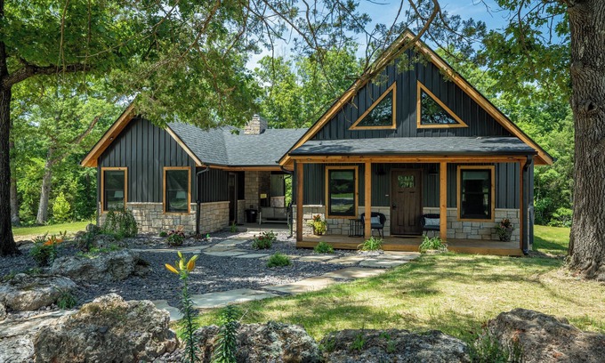 Bennett Springs Cabin | Riverstone Luxury Retreat: Private Suites, Pool, Hot Tub, Niangua River Access