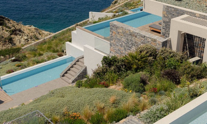 Agia Pelagia Villa | Rock Bay Villas - villa AROMA with 5 Bedrooms and Private Pool