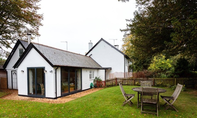 New Forest District Cottage | Romantic Forest Cottage with private garden, dog friendly, forest views from bed