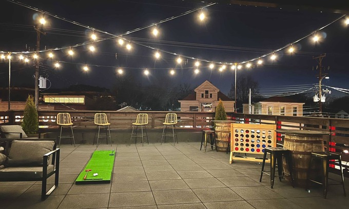 Cherokee Triangle Apartment | Rooftop & Pub Suites @ Bungalou + Bourbon Bar + Gameyard