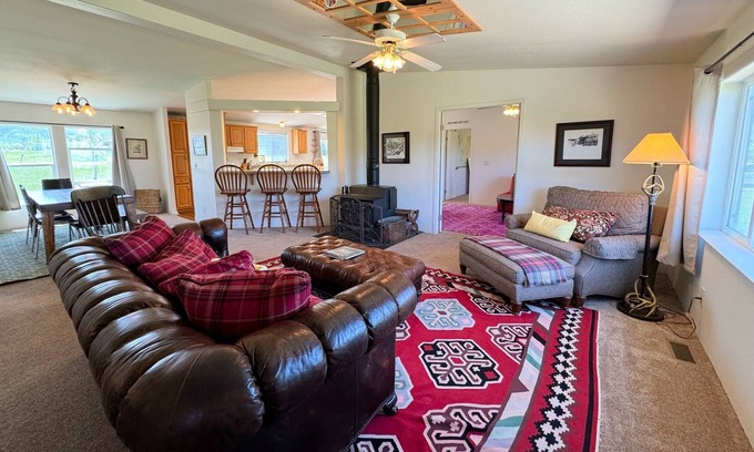 Victor House | Rustic Family Home in Victor w/Sauna