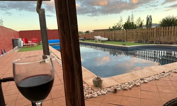 Tuineje Villa | Rustic Villa with Private Pool near Ocean, Hiking & Cycling Trails – Sleeps 9