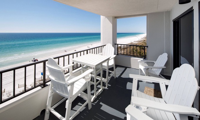 Fort Walton Beach Condo | SD 712: Wave Whisperer - Your Front Row Seat to Beachfront Bliss!
