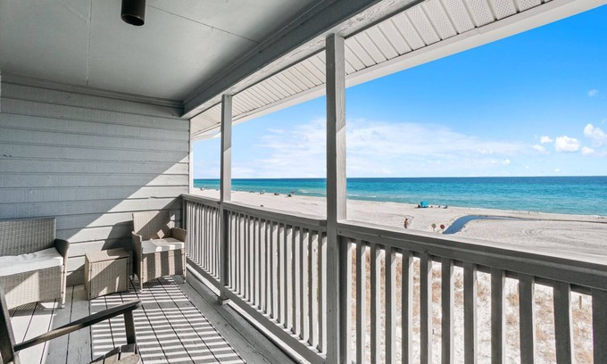 West Panama City Beach House | Sea Gull Villa #2 Amazing Gulf Front with Private Elevator!